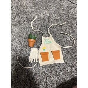 Rare American Girl Retired WestWater Enterprises Gardening Apron Glove Plant